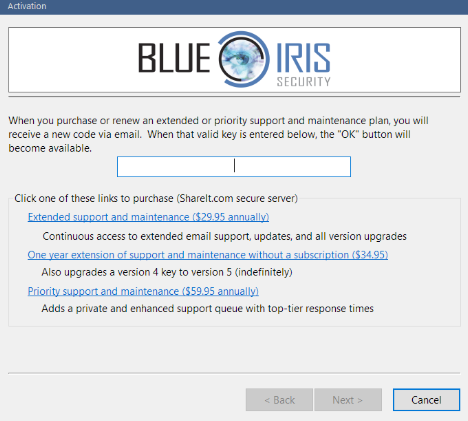 blue iris product key